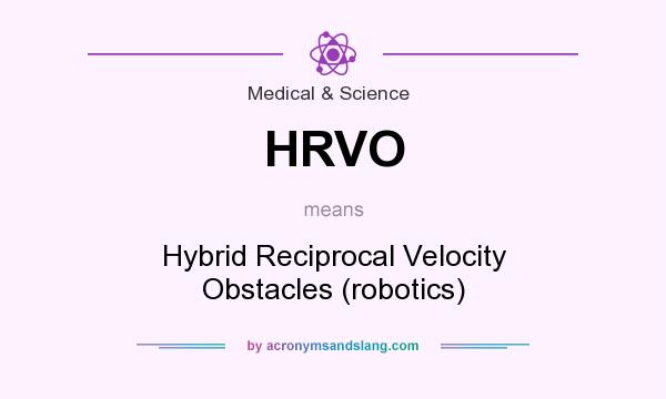 What does HRVO mean? It stands for Hybrid Reciprocal Velocity Obstacles (robotics)