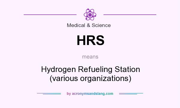 What does HRS mean? It stands for Hydrogen Refueling Station (various organizations)