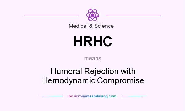 What does HRHC mean? It stands for Humoral Rejection with Hemodynamic Compromise