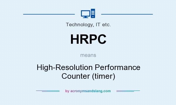 What does HRPC mean? It stands for High-Resolution Performance Counter (timer)