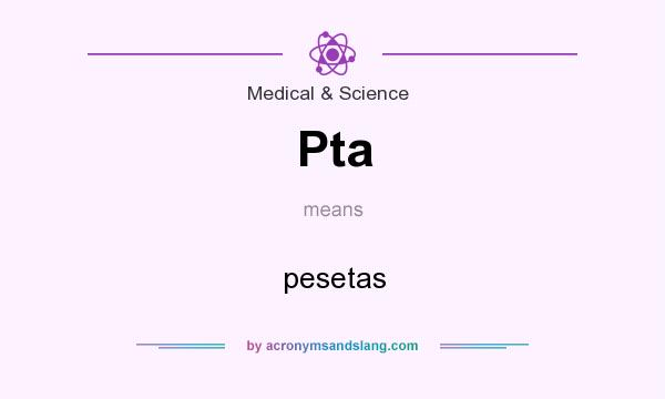 What does Pta mean? It stands for pesetas