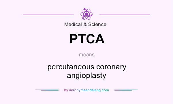 What does PTCA mean? It stands for percutaneous coronary angioplasty