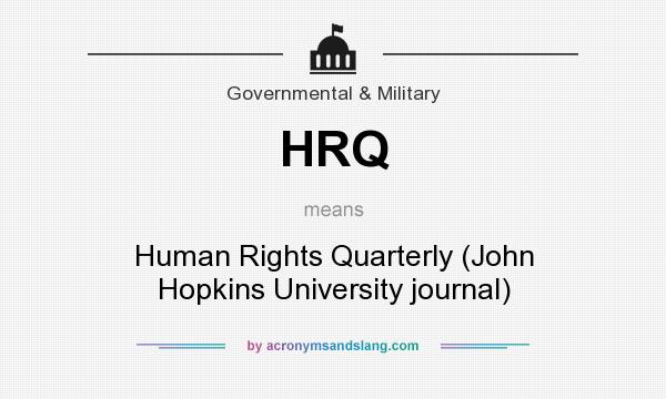 What does HRQ mean? It stands for Human Rights Quarterly (John Hopkins University journal)