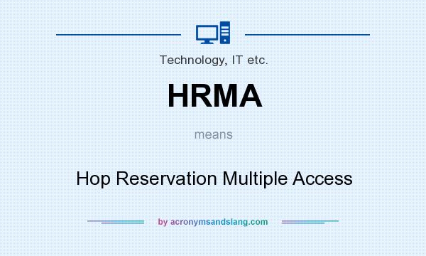 What does HRMA mean? It stands for Hop Reservation Multiple Access