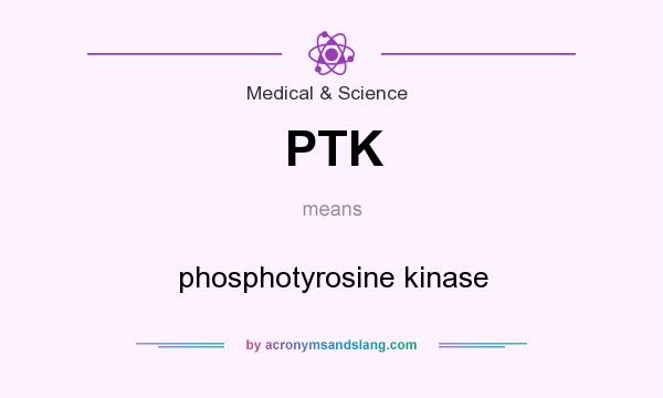 What does PTK mean? It stands for phosphotyrosine kinase