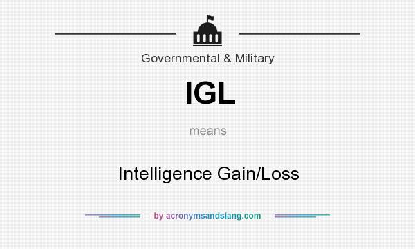 What does IGL mean? It stands for Intelligence Gain/Loss