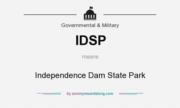 What does IDSP mean? It stands for Independence Dam State Park