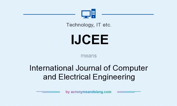 What does IJCEE mean? It stands for International Journal of Computer and Electrical Engineering