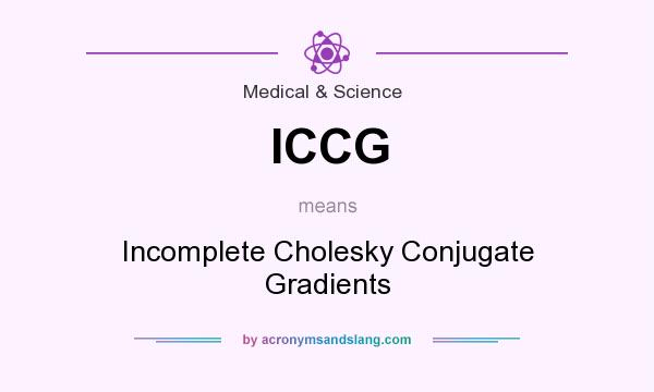 What does ICCG mean? It stands for Incomplete Cholesky Conjugate Gradients