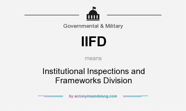 What does IIFD mean? It stands for Institutional Inspections and Frameworks Division