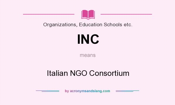 What does INC mean? It stands for Italian NGO Consortium