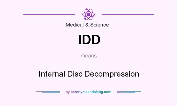 What does IDD mean? It stands for Internal Disc Decompression