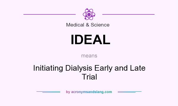 What does IDEAL mean? It stands for Initiating Dialysis Early and Late Trial