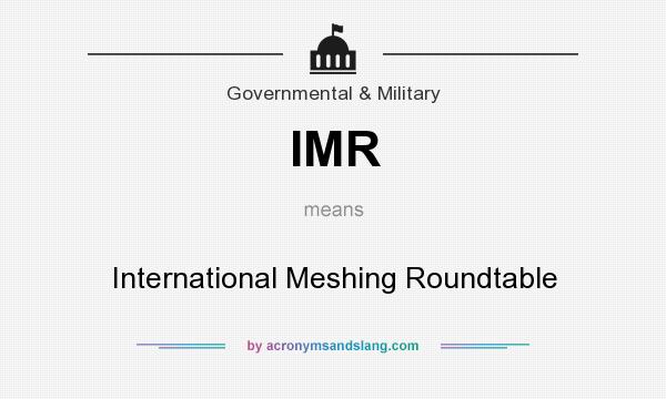 What does IMR mean? It stands for International Meshing Roundtable