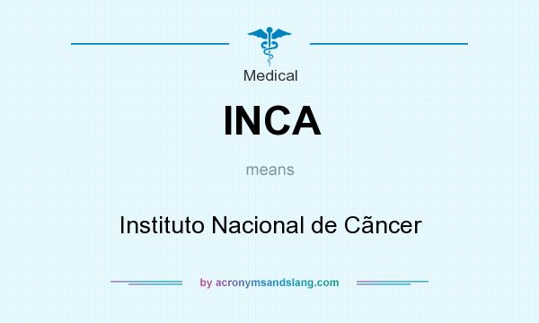 What does INCA mean? It stands for Instituto Nacional de Cãncer