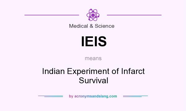 What does IEIS mean? It stands for Indian Experiment of Infarct Survival