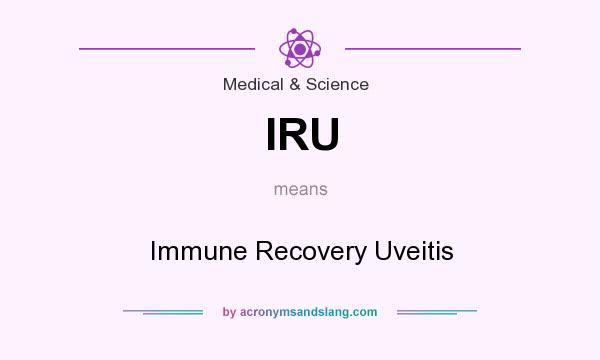 What does IRU mean? It stands for Immune Recovery Uveitis