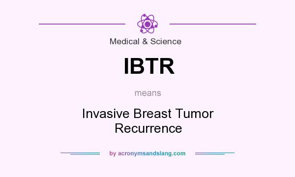 What does IBTR mean? It stands for Invasive Breast Tumor Recurrence