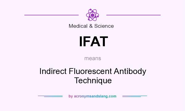 What does IFAT mean? It stands for Indirect Fluorescent Antibody Technique
