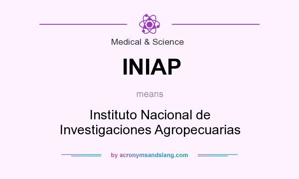 What does INIAP mean? It stands for Instituto Nacional de Investigaciones Agropecuarias