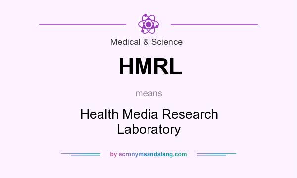 What does HMRL mean? It stands for Health Media Research Laboratory