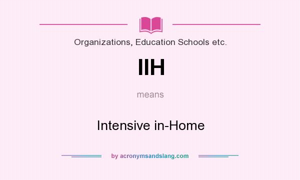 What does IIH mean? It stands for Intensive in-Home