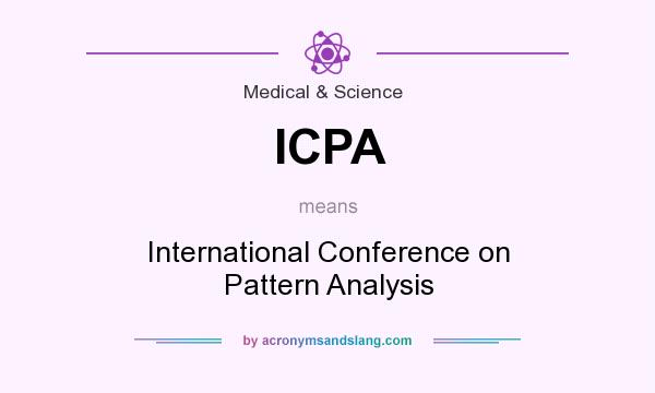 What does ICPA mean? It stands for International Conference on Pattern Analysis