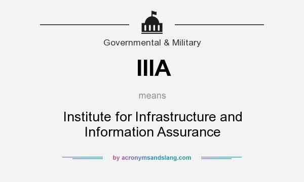 What does IIIA mean? It stands for Institute for Infrastructure and Information Assurance