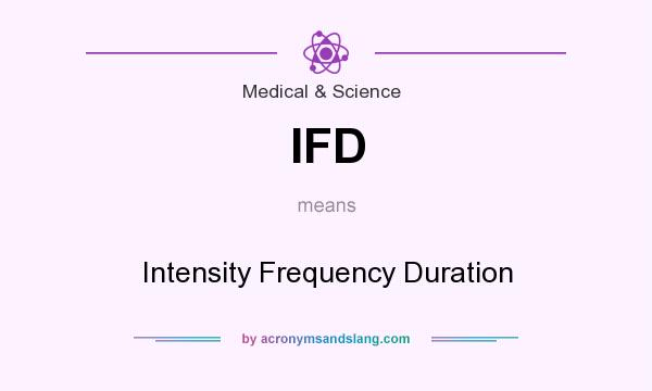 What does IFD mean? It stands for Intensity Frequency Duration