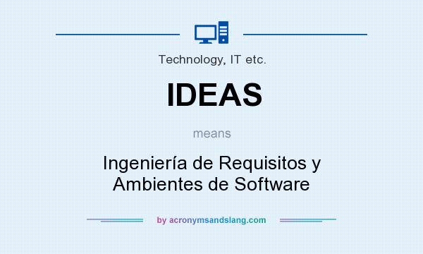 What does IDEAS mean? It stands for Ingeniería de Requisitos y Ambientes de Software