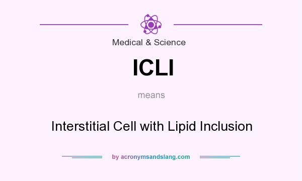 What does ICLI mean? It stands for Interstitial Cell with Lipid Inclusion