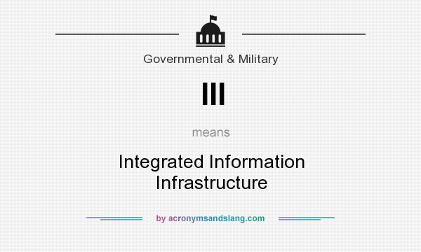 What does III mean? It stands for Integrated Information Infrastructure