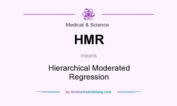 What does HMR mean? It stands for Hierarchical Moderated Regression