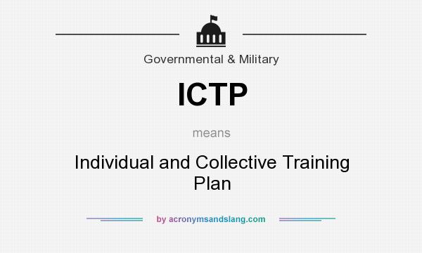 What does ICTP mean? It stands for Individual and Collective Training Plan