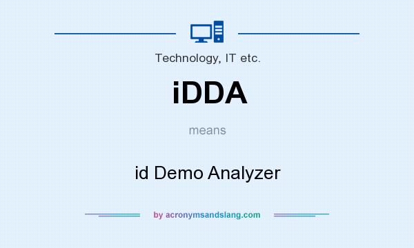 What does iDDA mean? It stands for id Demo Analyzer