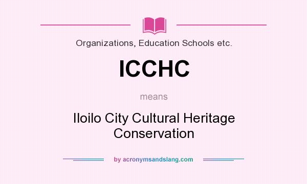 What does ICCHC mean? It stands for Iloilo City Cultural Heritage Conservation
