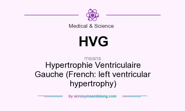 What does HVG mean? It stands for Hypertrophie Ventriculaire Gauche (French: left ventricular hypertrophy)