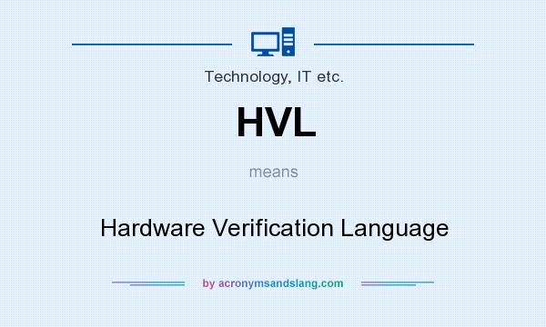 What does HVL mean? It stands for Hardware Verification Language