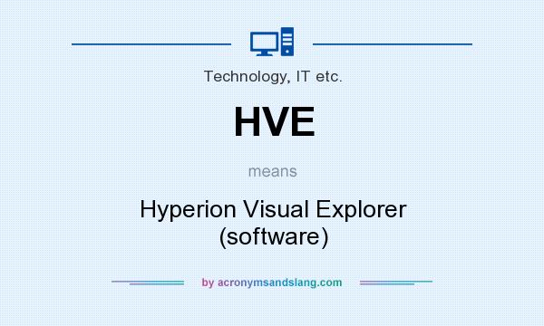 What does HVE mean? It stands for Hyperion Visual Explorer (software)