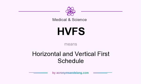 What does HVFS mean? It stands for Horizontal and Vertical First Schedule