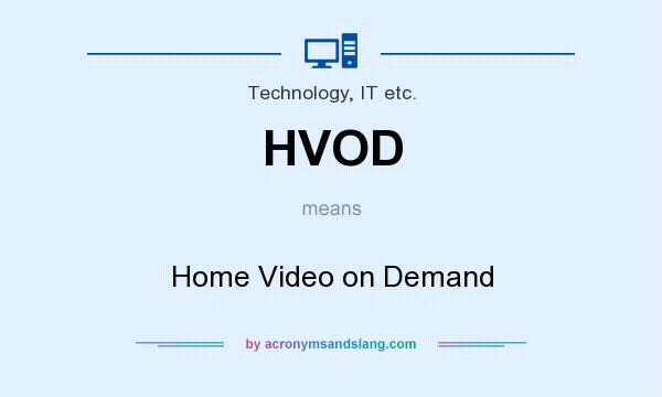 What does HVOD mean? It stands for Home Video on Demand