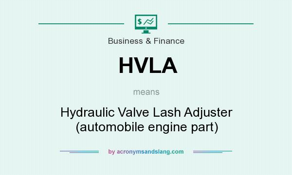 What does HVLA mean? It stands for Hydraulic Valve Lash Adjuster (automobile engine part)