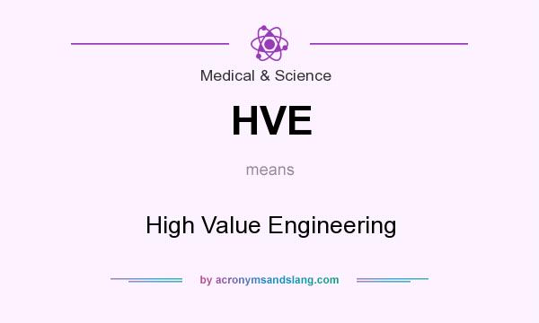 What does HVE mean? It stands for High Value Engineering