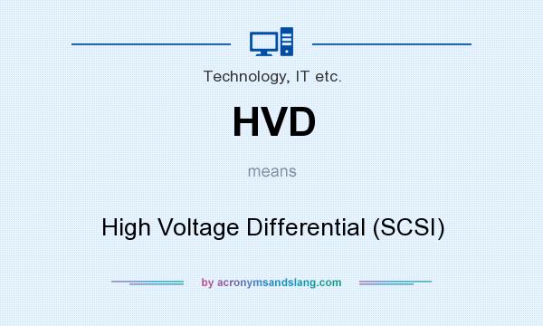 What does HVD mean? It stands for High Voltage Differential (SCSI)