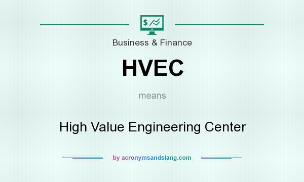 What does HVEC mean? It stands for High Value Engineering Center
