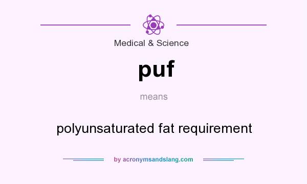 What does puf mean? It stands for polyunsaturated fat requirement