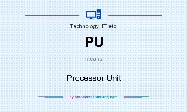 What does PU mean? It stands for Processor Unit
