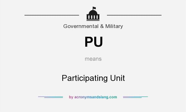 What does PU mean? It stands for Participating Unit