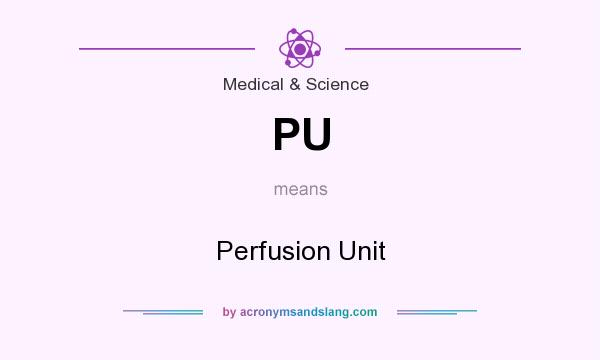 What does PU mean? It stands for Perfusion Unit