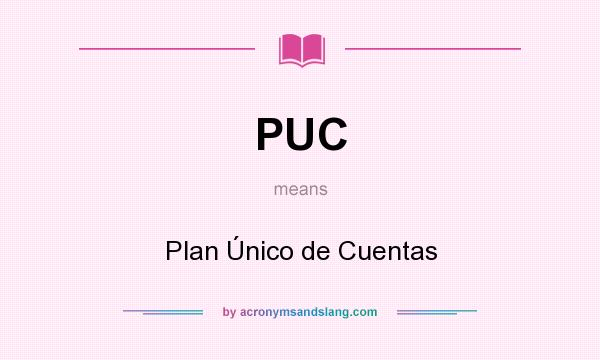 What does PUC mean? It stands for Plan Único de Cuentas